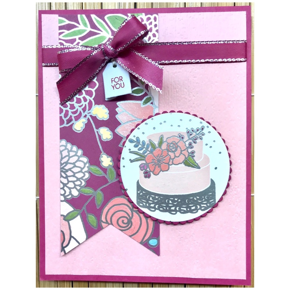 Handmade Floral Cake Greeting Card 2